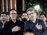 حضور فرماندار پارس‌آباد در جمع عزاداران حسینی چهارراه امام خمینی (ره)
